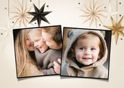 Stijlvolle fotocollage nieuwjaarskaart papieren kerststerren 2