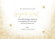 Stijlvolle grote foto kerstkaart met gezonde kerst goudlook 3