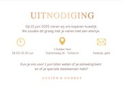 Stijlvolle jubileumkaart 12,5 jaar getrouwd met grote foto 3
