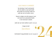 Stijlvolle jubileumkaart, gouden cijfers en grote foto 3