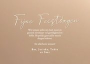 Stijlvolle kerstkaart met fotocollage kerstballen goud 3