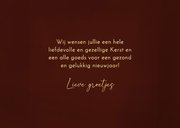 Stijlvolle kerstkaart rood met bokeh en fotocollage 3