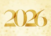 Stijlvolle kerstkaart zakelijk gouden 2026 2