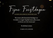 Stijlvolle kerstkaart zwart met gouden 2027 glitters 3