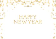 Stijlvolle nieuwjaarskaart met fotocollage en happy new year 2