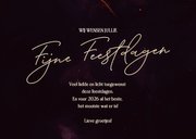 Stijlvolle rode kerstkaart 2026 met marmer swirl 3