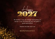 Stijlvolle rode zakelijke kerstkaart gouden 2027 3