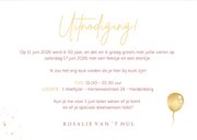 Stijlvolle roze uitnodiging feestje met kalender en 2 foto's 3
