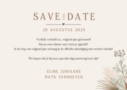 Stijlvolle Save the Date kaart droogbloemen 3 foto's 3