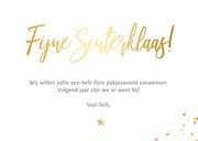 Stijlvolle Sinterklaaskaart met rode achtergrond en 3 foto's 3