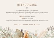 Stijlvolle uitnodiging 12,5 jaar getrouwd met droogbloemen 3