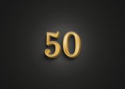 Stijlvolle uitnodiging 2 foto's goud cheers to 50 years  Achterkant