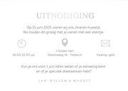 Stijlvolle uitnodiging 25 jarig huwelijksjubileum met foto 3