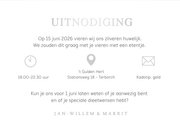 Stijlvolle uitnodiging 25 jarig huwelijksjubileum met foto 3