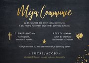 Stijlvolle uitnodiging communie met foto voor een jongen 3