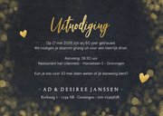 Stijlvolle uitnodiging huwelijksjubileum 60 jaar met goud 3