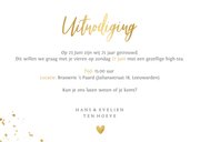 Stijlvolle uitnodiging huwelijksjubileum met 3 foto's 3