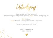 Stijlvolle uitnodiging huwelijksjubileum met 3 foto's 3