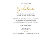 Stijlvolle uitnodiging jubileum met fotocollage 3