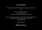 Stijlvolle uitnodiging tijd voor 'n feestje met foliedruk 3