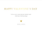 Stijlvolle valentijnskaart met grote foto en I Love you  3