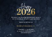Stijlvolle zakelijke kerstkaart gouden 2026 met wereldbol 3