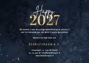 Stijlvolle zakelijke kerstkaart gouden 2027 met wereldbol 3