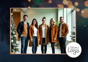 Stijlvolle zakelijke kerstkaart Merry Christmas met foto 2