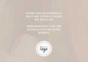 Stijlvolle zakelijke kerstkaart met fotocollage, logo & 2026 3