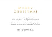 Stijlvolle zakelijke rode kerstkaart met goudlook kerstboom  3