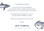 Stoere communie uitnodiging zeedieren en foto 3