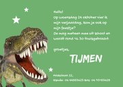 Stoere dino uitnodiging met eigen foto 3