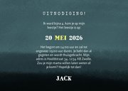 Stoere kinderfeestje kaart brandweerauto, foto en leeftijd 3