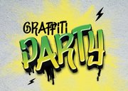 Stoere uitnodiging kinderfeestje graffiti ticket 2