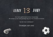 Stoere voetbal verjaardagskaart met foto naam en leeftijd 3