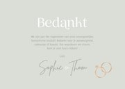 Trendy bedankkaart bruiloft groen olijftakjes koper 3