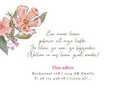 Trendy geboortekaartje floral kleurrijke bloemen libelle 2