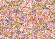 Trendy geboortekaartje floral kleurrijke bloemen libelle Achterkant