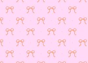 Trendy geboortekaartje met strikjes patroon Achterkant