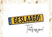 Trendy geslaagd kaart rijbewijs you did it panterprint goud  2