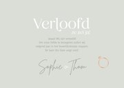 Trendy verloofd kaartje olijftakjes koper verlovingsring 3