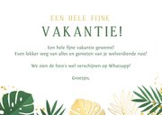 Tropische vakantiekaart hele fijne vakantie toegewenst 3