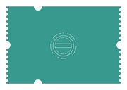 Trouwkaart als ticket hip save the date  Achterkant