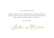 Trouwkaart bedankt kerststerren met kersttakken 3