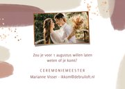 Trouwkaart naturel waterverf met foto's 2