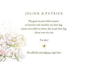 Trouwkaart save the date magnoliatakken met goudfolie 3