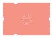 Trouwkaart save the date ticket hip modern foto zalmroze Achterkant