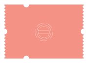 Trouwkaart save the date ticket hip modern foto zalmroze Achterkant