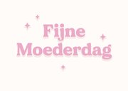 Typografisch moederdagkaartje wit en roze mam met sterretjes 2