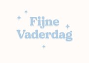 Typografisch trendy kaartje wit en blauw pap met sterretjes 2